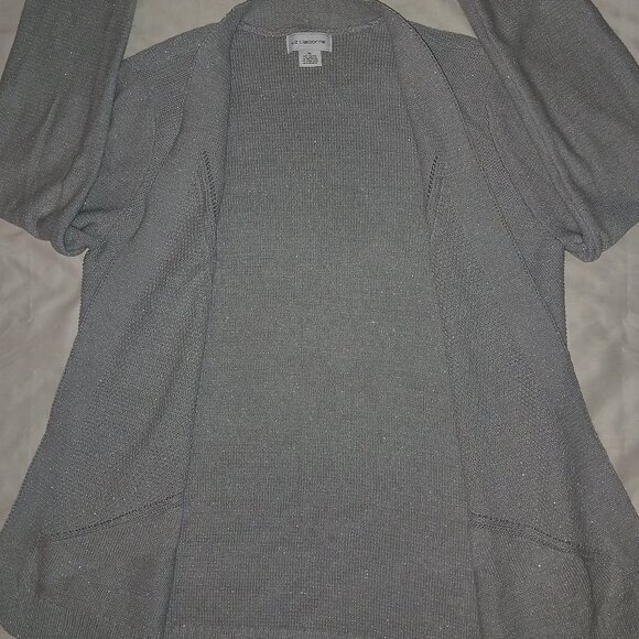Liz Claiborne Metallic Thread Women's Open Cardigan – Size XL - Picture 4 of 4